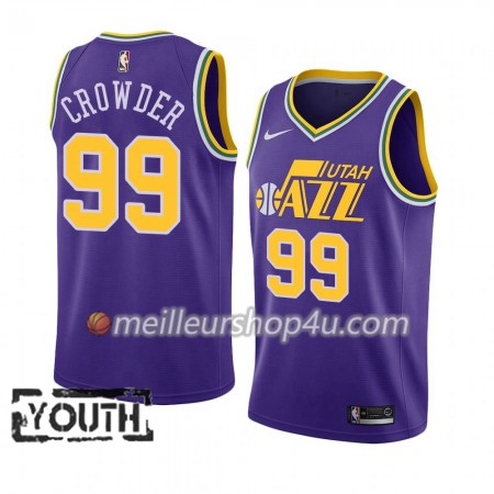 Maillot Basket Enfant Utah Jazz Jae Crowder 99 2018-19 Nike Pourpre Swingman